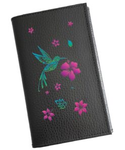 Syl'la - porte-papiers voiture cuir noir personnalisé pour femme - essentiel pour la conduite