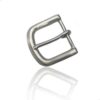 Boucle de ceinture métal argenté pour homme - ardillon inoxydable massif 4cm large - rechange à clip faite main