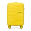 WITTCHEN ARCO Line Valise Cabine | Light Bagage léger Polypropylène TSA | Poignée télescopique 4 roulettes | Jaune