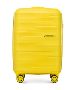 WITTCHEN ARCO Line Valise Cabine | Light Bagage léger Polypropylène TSA | Poignée télescopique 4 roulettes | Jaune