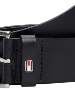 Tommy Hilfiger Ceinture Homme New Denton Belt Noir 4,0 cm Cuir Élégante et Durables