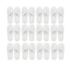 REBECASKYENS Lot de 12 paires de pantoufles d'hôtel, pratiques et légères, blancs avec semelle antidérapante, taille uni