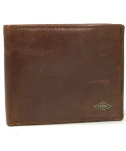 FOSSIL Portefeuille en cuir Bifold pour hommes - Cuir certifié par le Leather Working Group - Dimensions 11,43 cm x 2,54