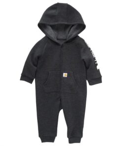 Carhartt Combinaison à capuche pour bébé garçon - Longue manche, Fermeture éclair, Matériau doux et respirant