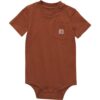 Titre SEO optimisé : Carhartt Body à manches courtes marron pour fille 12 mois | Idéal pour la garde d'enfants | Hiver c