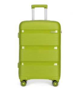 Kono Bagage Cabine 55cm léger en polypropylène 4 roulettes TSA Intégré 40L valise rigide fonctionnelle