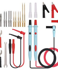 Neoteck Sondes Multimètre Plaqué Or Remplaçables 23pcs Kit Professionnel Pinces Crocodiles Électriciens