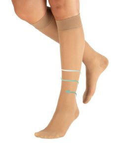 Chaussettes Hautes De Compression Graduee Moyenne CalzItaly | Mi-Bas De Maintien Unisexe | 14-16 Mm/Hg | Made In Italy O