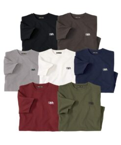 Atlas pour hommes - Lot de 7 T-shirts manches courtes - Disponibles en grandes tailles du M au 5XL