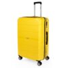 Valise JASLEN Grande Taille XXL Résistante - Valeur Individuelle Voyageurs - Scenes Déplacement International Jaune
