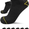 Sogzz chaussettes de travail homme | renforcées | antitranspirante | noir | 43-46 | chaussettes basses | sociale transpi