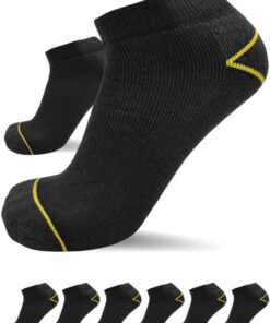 Sogzz chaussettes de travail homme | renforcées | antitranspirante | noir | 43-46 | chaussettes basses | sociale transpi