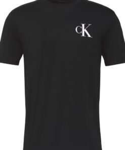 Calvin Klein SS 30s EU Homme T-Shirt Logo Gauche Graphique Lv04rd865g