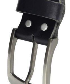 Fa.Volmer Boucle de ceinture de rechange en cuir noir(unique) pour homme type #10125 - Style et Durabilité