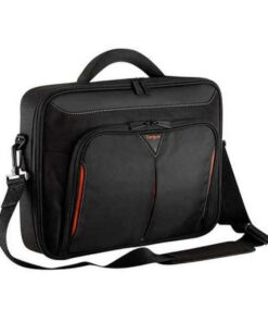 Targus Classic+ Clamshell Sacoche Portable 14" Noir/Rouge, Sac Bandoulière Universel Homme Femme, Mallette Ordinateur Po