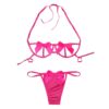 VicSec Femme Nœud Papillon Ensemble de Lingerie Sexy Dentelle 2 Pièces Soutiens-Gorge Ouvert Nu Sexy