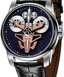 OBLVLO SK-A Montre mécanique automatique de luxe en acier inoxydable pour homme