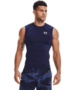 Under Armour Gilet De Compression Heatgear pour Homme - Noir/ Blanc