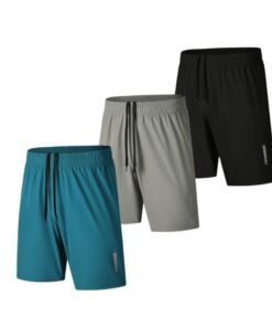 Shorts de sport Fovdtaa pour homme - séchage rapide - gym - course à pied - entraînement - lot de 3