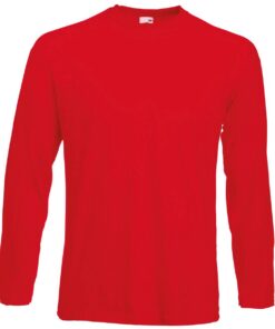Manches Longues Top de Sport Fruit of the Loom Valueweight Mat Homme OEKO-TEX STANDARD 100 - Polyester