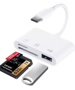 Lecteur de Carte SD USB C pour iPhone 15 Pro, MacBook et Galaxy S20/S21 - Adaptateur Vers Micro SD/SDXC/SDHC USB OTG - M