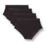 Playtex Lot de Culottes Midi Coton Bio Confortable pour Femme x4 - Absorbant et Hygiénique x4 Pièces