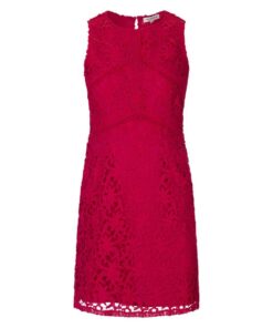 Morgan Robe Courte Droite Dentelle Femme Été Mode Rufé Modèle S Moyenne Longueur 120_cm Mode D'été Chic