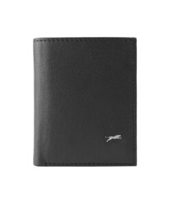 JAGUAR Porte-cartes pliable en cuir pour homme, stylistique et adapté au quotidien, 10 fentes pour cartes, noir