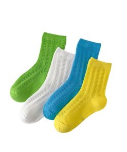 Chaussettes sans couture enfant respirantes dessin animé Noël garçons 4 pièces chauffantes