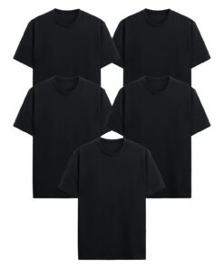 Generico Easy Fit, Lot de 5 t-shirts décontractés pour homme - Urban OEKO-TEX STANDARD 100 Lot de 5 t-shirts manches cou