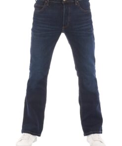 Jean Lee Denver pour homme en coton stretch, bleu denim, coupe Bootcut, taille 40-54, chic et confortable