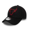 New Era Chicago Bulls Black Base 39thirty Stretch Cap Pour Hommes Basketball Cap Élastique Modèle 59F fitted