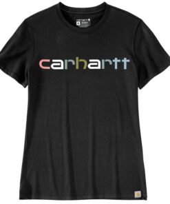 Carhartt T-Shirt Femme Léger Coupe Décontractée Logo Graphique Multicolore - Parfait pour les Sorties Casuelles