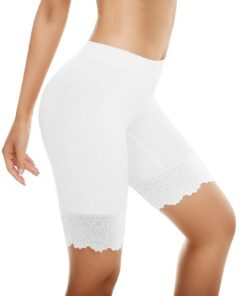 Antidérapant sans couture Short Generisch pour dessous de jupe femme, short plat dentelle, moto