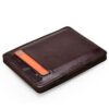 RJSQAQE Femme Hommes Portefeuille Ultra Mince en Cuir PU Magnetique Fibre Card Holder Sac à Cartes S5Z2 Épaisseur Usage