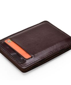 RJSQAQE Femme Hommes Portefeuille Ultra Mince en Cuir PU Magnetique Fibre Card Holder Sac à Cartes S5Z2 Épaisseur Usage