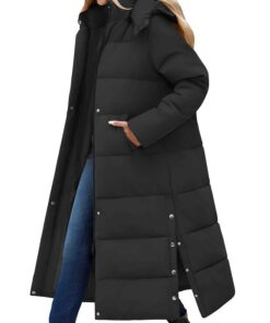 RITOSTA Manteau Femme Hiver Longue Doudoune Veste Matelassée Chaud Manteaux à Capuche Blouson Zippé Parka Long Jacket Ca