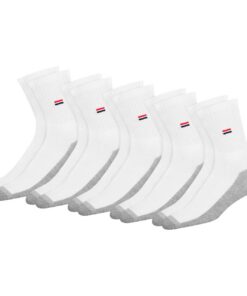 Chaussettes Sport Hautes NAVYSPORT - Lot de 5 Paires - Coton Coussin Confort - Homme Femme - Grande Taille XL