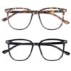 Anti Lumière Bleue HCYCSQS Blue Light Blocking Glasses pour Homme Femme Gaming Ordinateur Verres Transparent UV400 Filtr