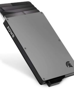 POWR Porte-Cartes RFID Blocking, Élégant et Protecteur, Pour Hommes et Femmes, Idéal pour Voyage ou Travail, Titanium, T