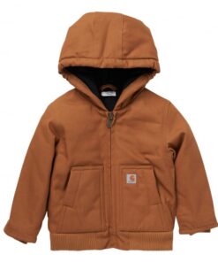 Carhartt Veste en Toile Étanche avec Capuche - Garçons - Chaude pour l'Extérieur