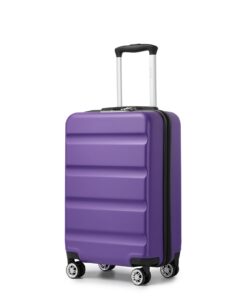 Kono Valise de Cabine Légère TSA 4 Roues Pivotantes Robustes 20" Violet