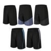 BUYJYA Shorts de Sport en Lot de 5 pour Homme - Idéal pour l'Entraînement, le Basket-Ball, la Course à Pied | Confort et