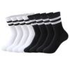 Chaussettes Chauves-Souris HAGOT Homme Lot de 4, Chaussettes Sport Femme Hautes Classiques, Chaussettes Hautes HAGOT Fem