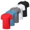 HUAKANG 5 Pack T-Shirt Homme Sportive Idéale pour le Running et la Gym - Taille M - Bleu