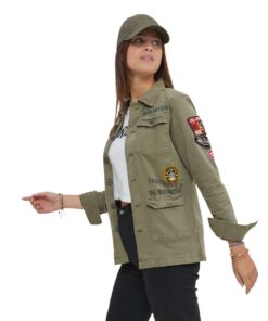 Von Dutch Veste Coton Femme Angel Kaki Hiver Cozy Chic