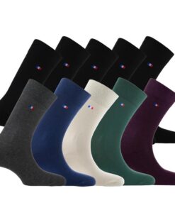 Chaussettes en coton Kindy drapeau MADE IN FRANCE pour enfants lot de 10 paires