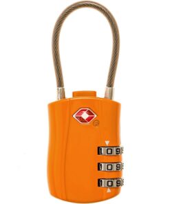 CELIMS Cadenas TSA Valise Avion | Protection Idéale pour Vos Bagages | Cadenas Orange