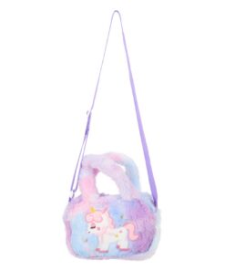 Sac Bandoulière CALLARON Licorne Peluche pour Filles et Garçons Adolescents