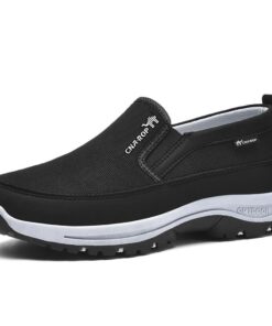 Chaussures de marche homme MEIION Comfortorthopédique Respirantes Étét Noir